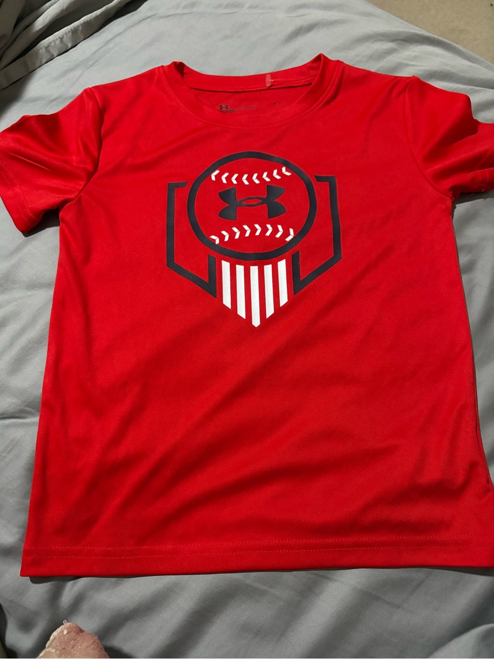 Under Armour Red Short-Sleeve Baseball Graphic Tee